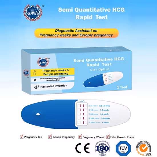 Оптовая продажа домашнего использования HCG Test Kit Одношаговые тест-полоски для мочи HCG на беременность